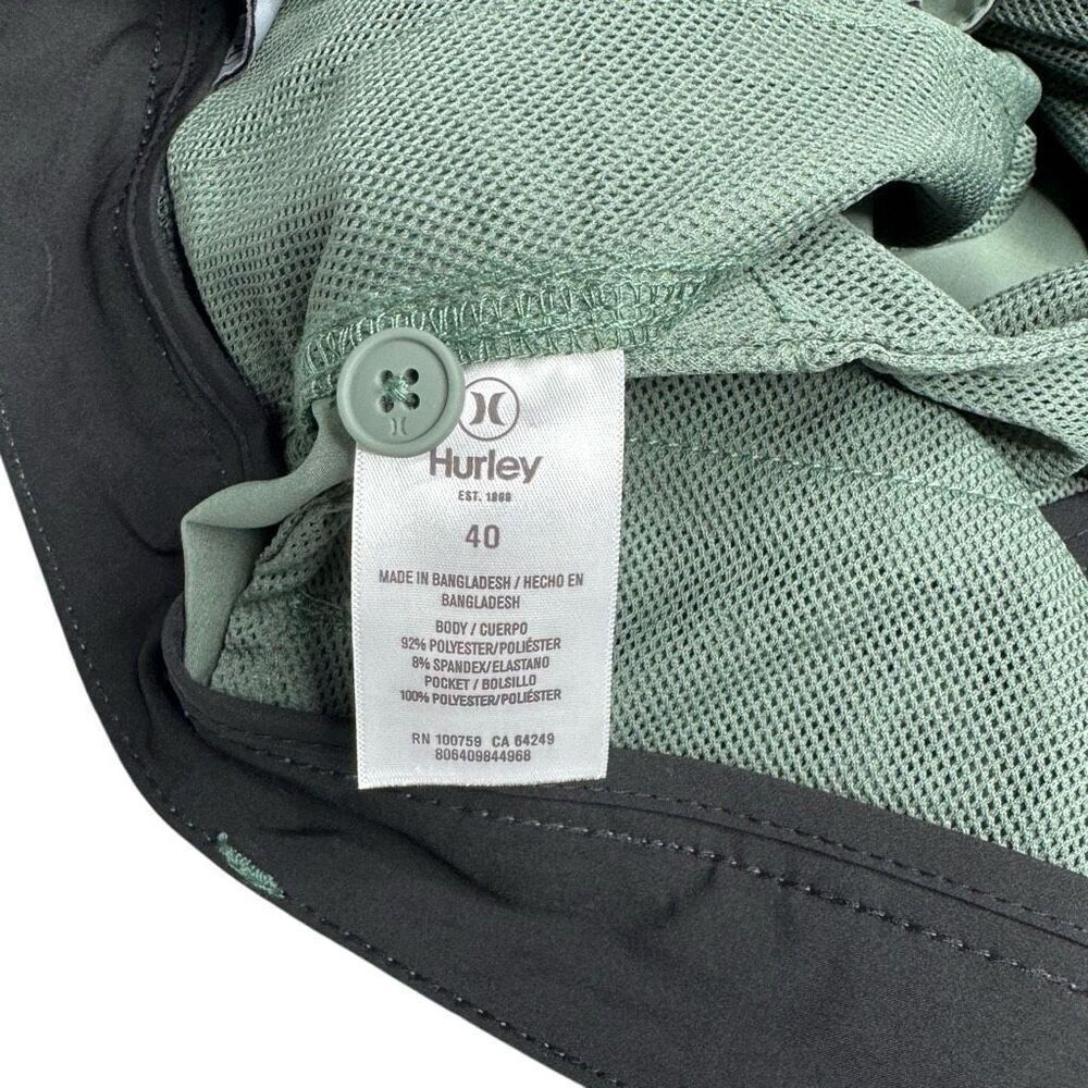 Hurley green hybrid walking shorts size 40 - Picture 11 of 11